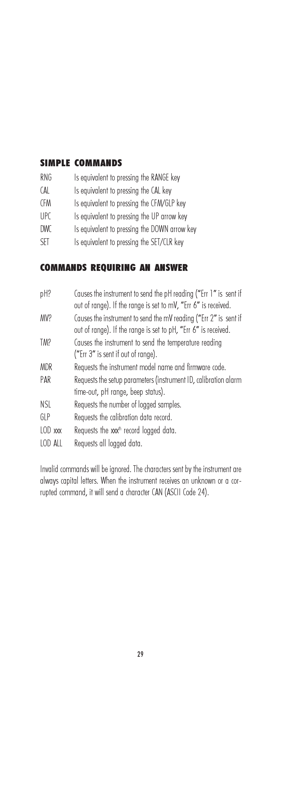 Hanna Instruments HI 222 User Manual | Page 29 / 40