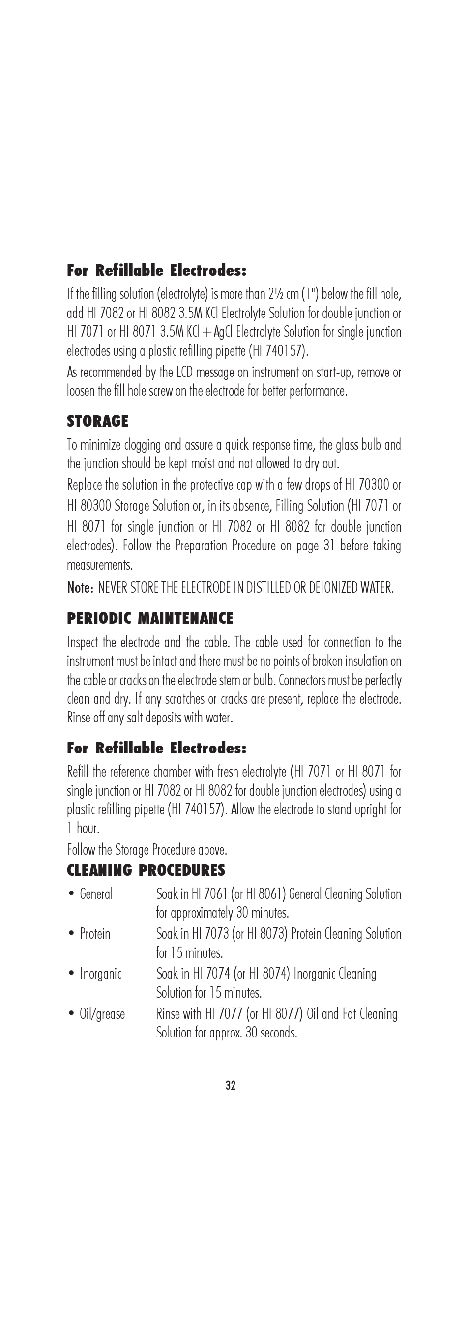 Hanna Instruments HI 222 User Manual | Page 32 / 40