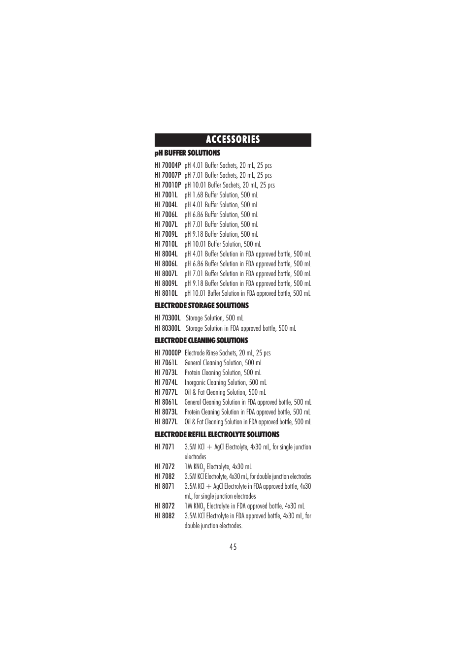 Hanna Instruments HI 2216 User Manual | Page 45 / 52