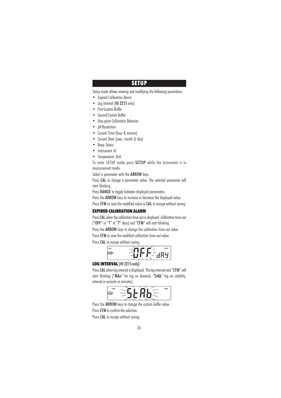 Hanna Instruments HI 2214 User Manual | Page 26 / 48