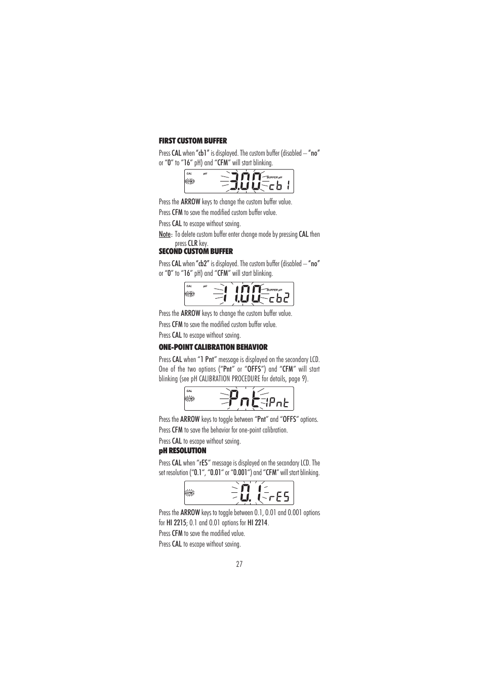 Hanna Instruments HI 2214 User Manual | Page 27 / 48