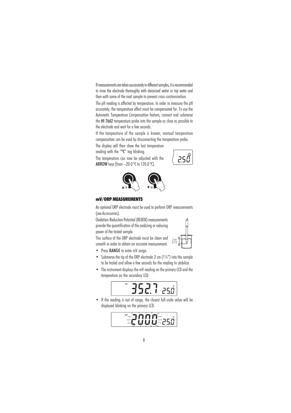 Hanna Instruments HI 2214 User Manual | Page 8 / 48