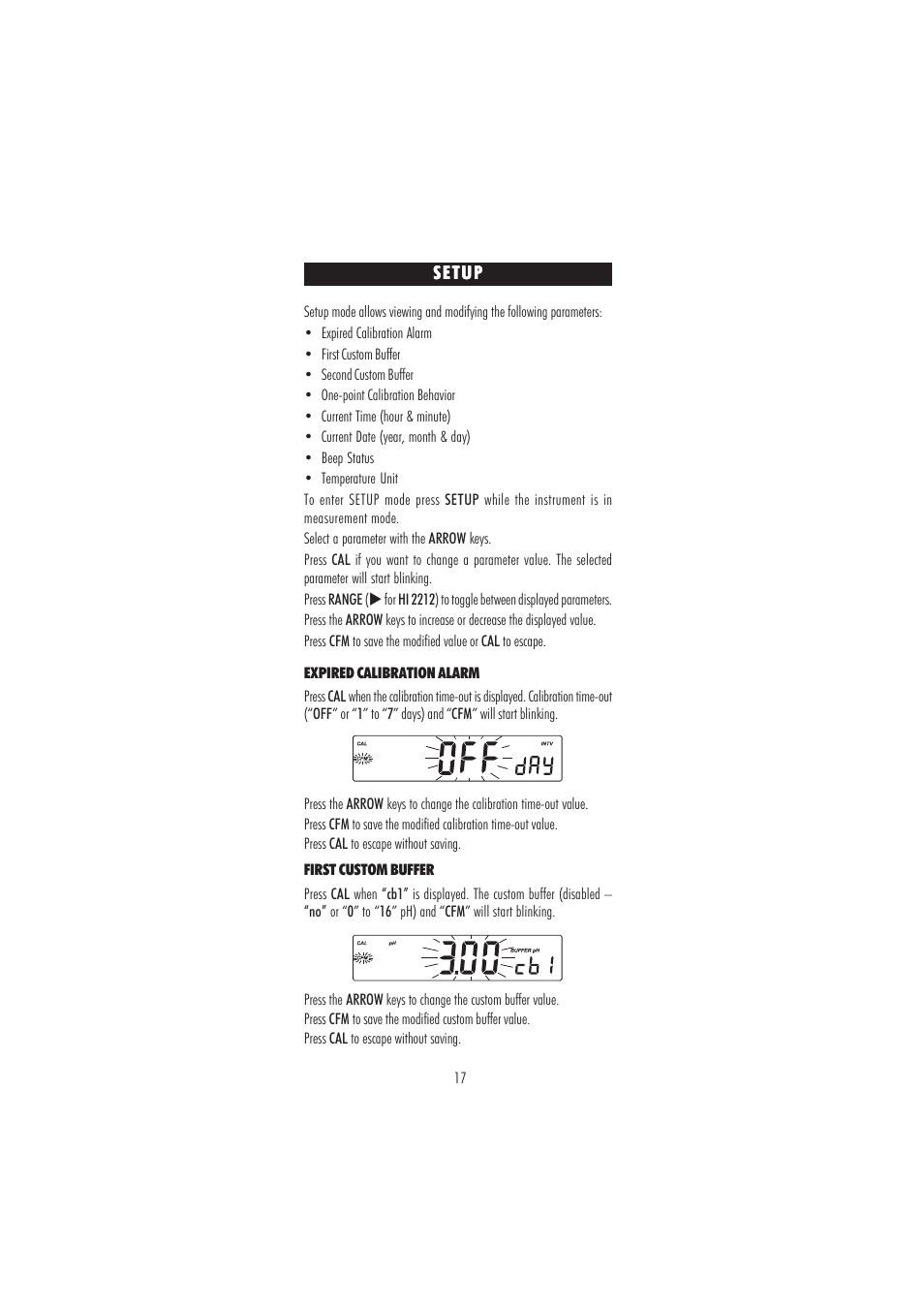 Hanna Instruments HI 2212 User Manual | Page 17 / 36