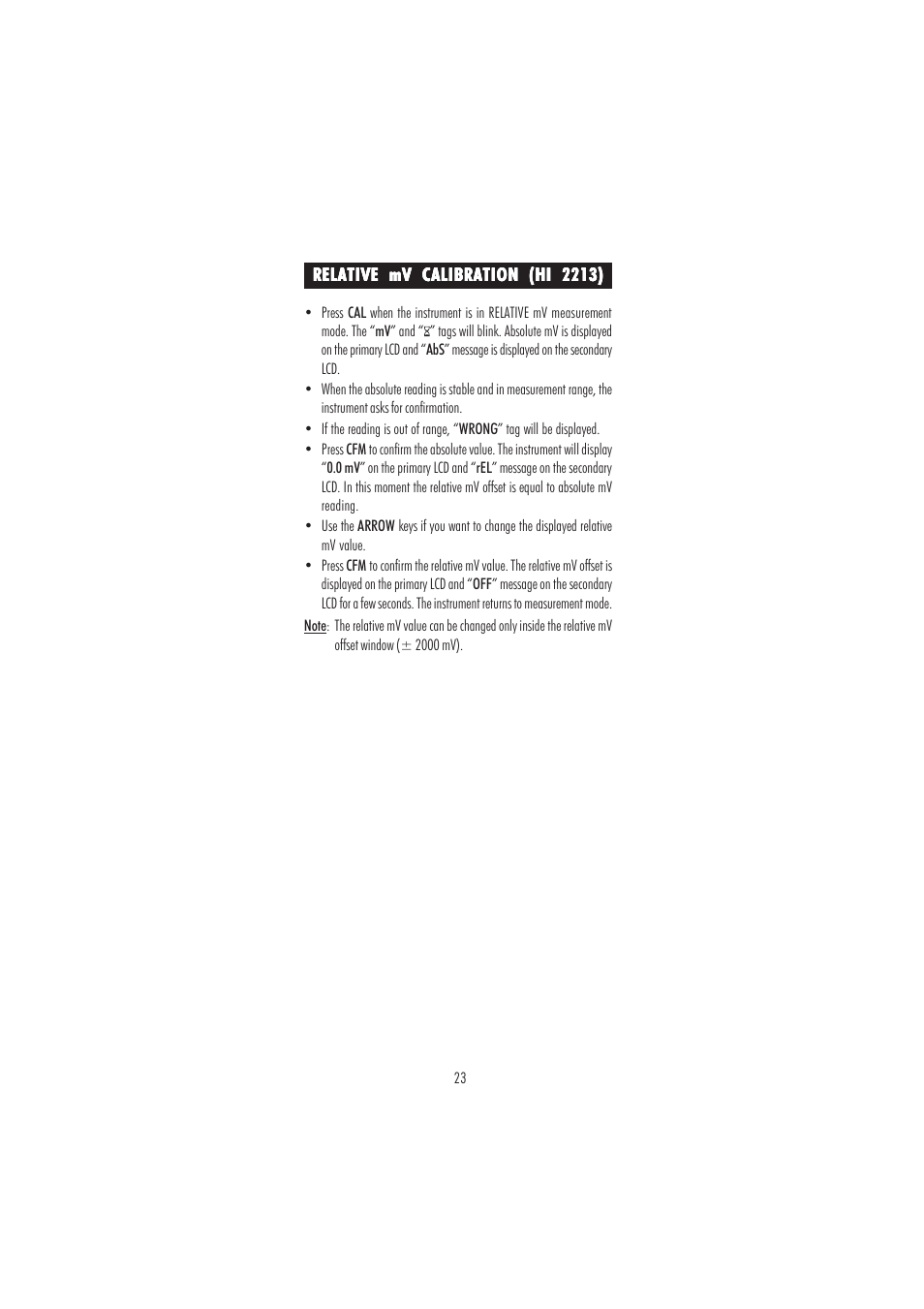 Hanna Instruments HI 2212 User Manual | Page 23 / 36