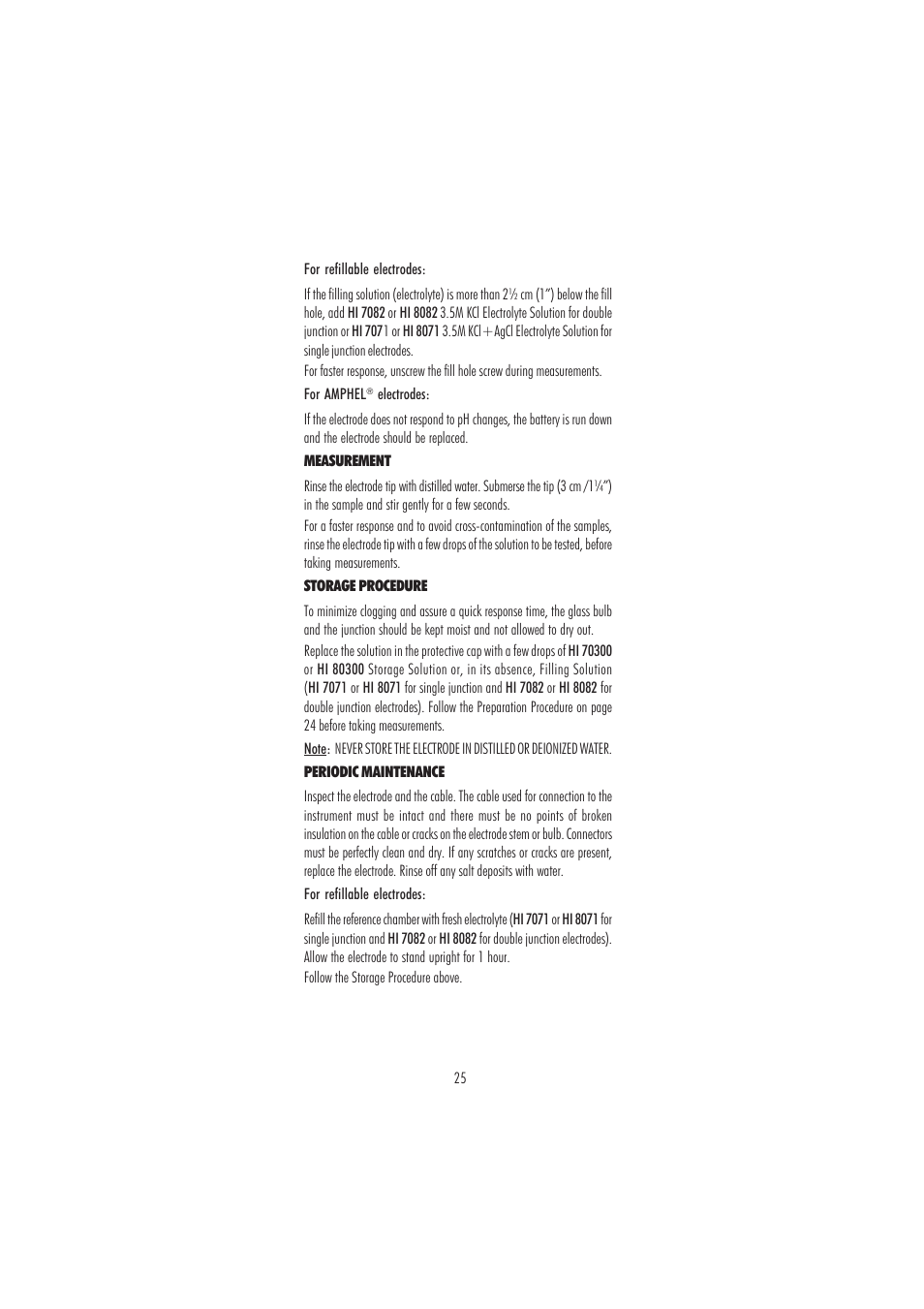 Hanna Instruments HI 2212 User Manual | Page 25 / 36