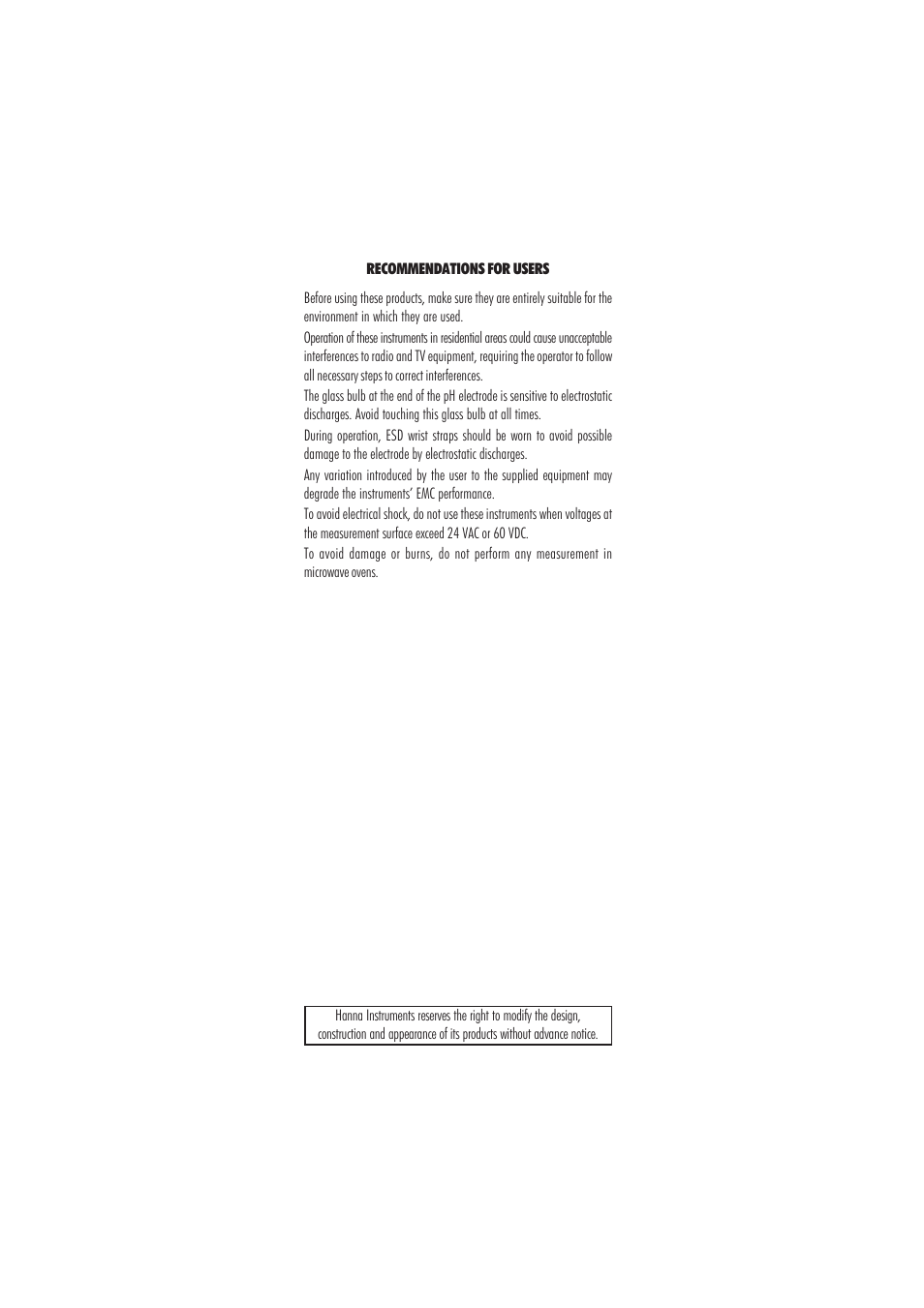 Hanna Instruments HI 2212 User Manual | Page 35 / 36