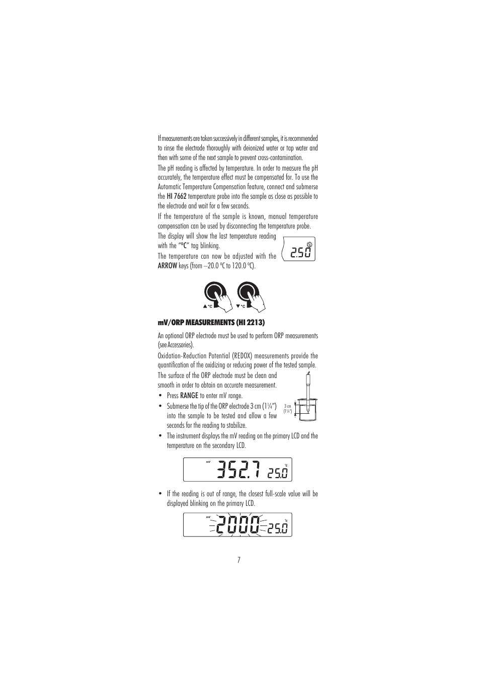 Hanna Instruments HI 2212 User Manual | Page 7 / 36