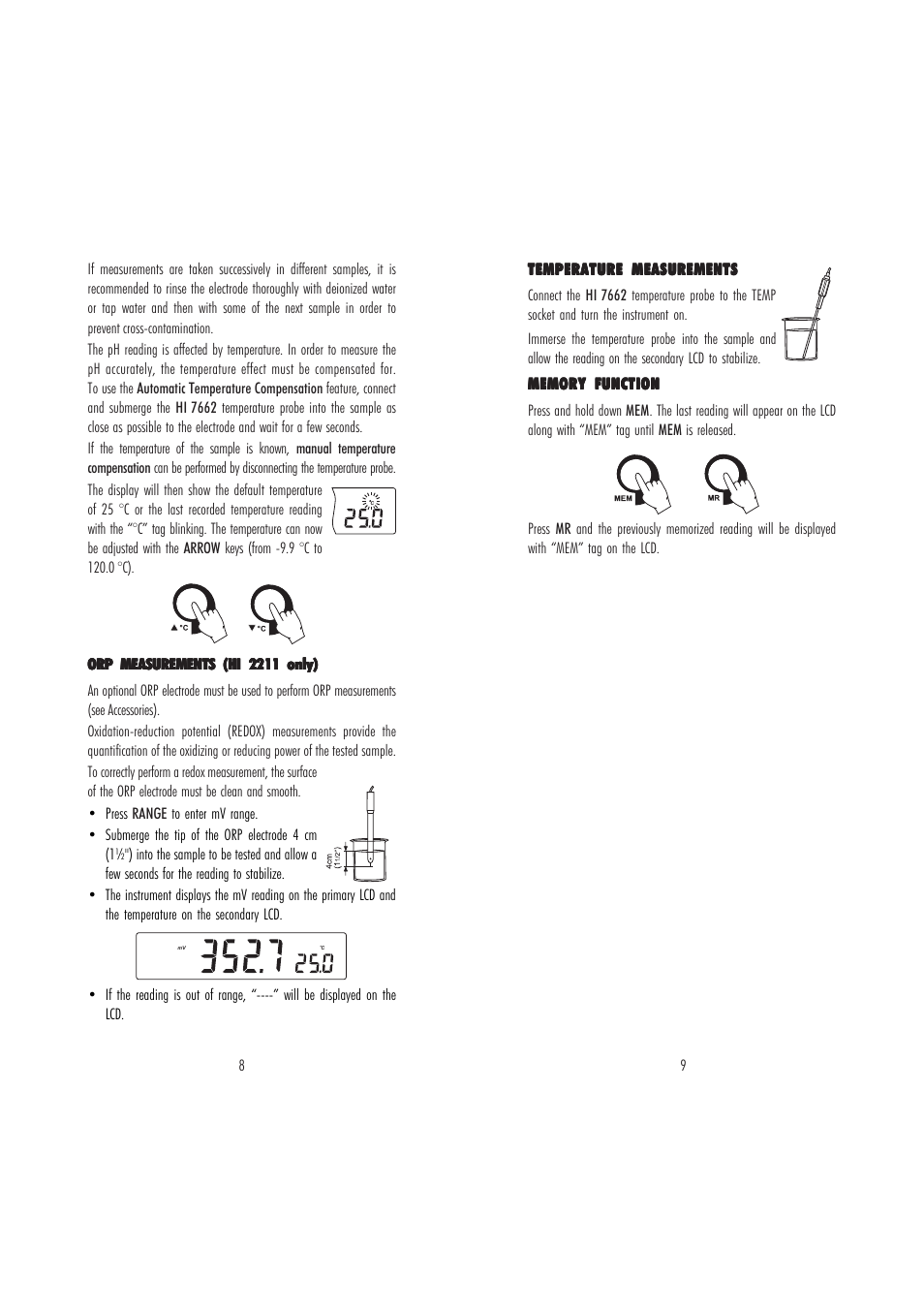 Hanna Instruments HI 2210 User Manual | Page 5 / 15