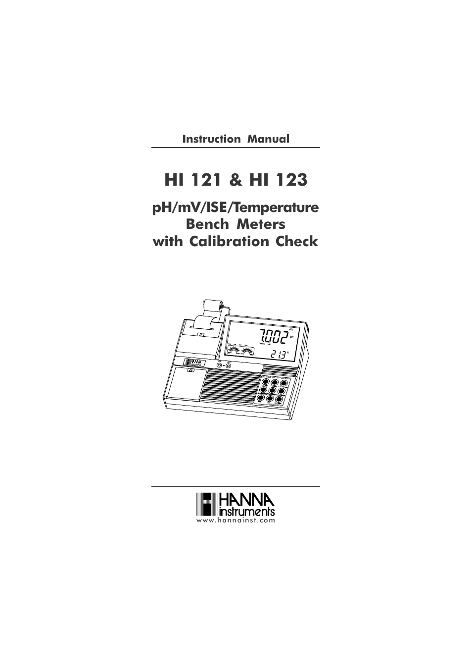 Hanna Instruments HI 121 User Manual | 60 pages