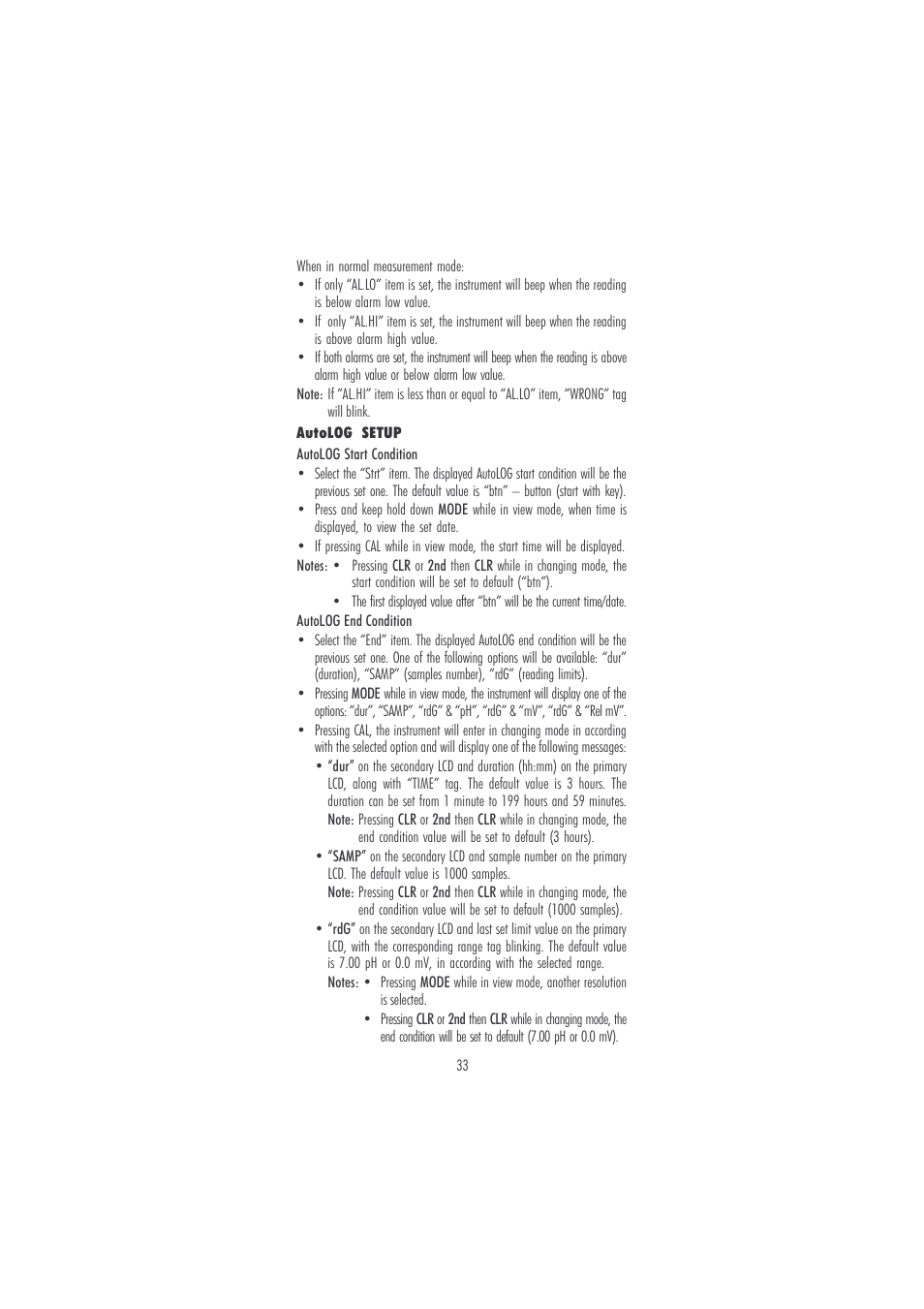 Hanna Instruments HI 121 User Manual | Page 33 / 60