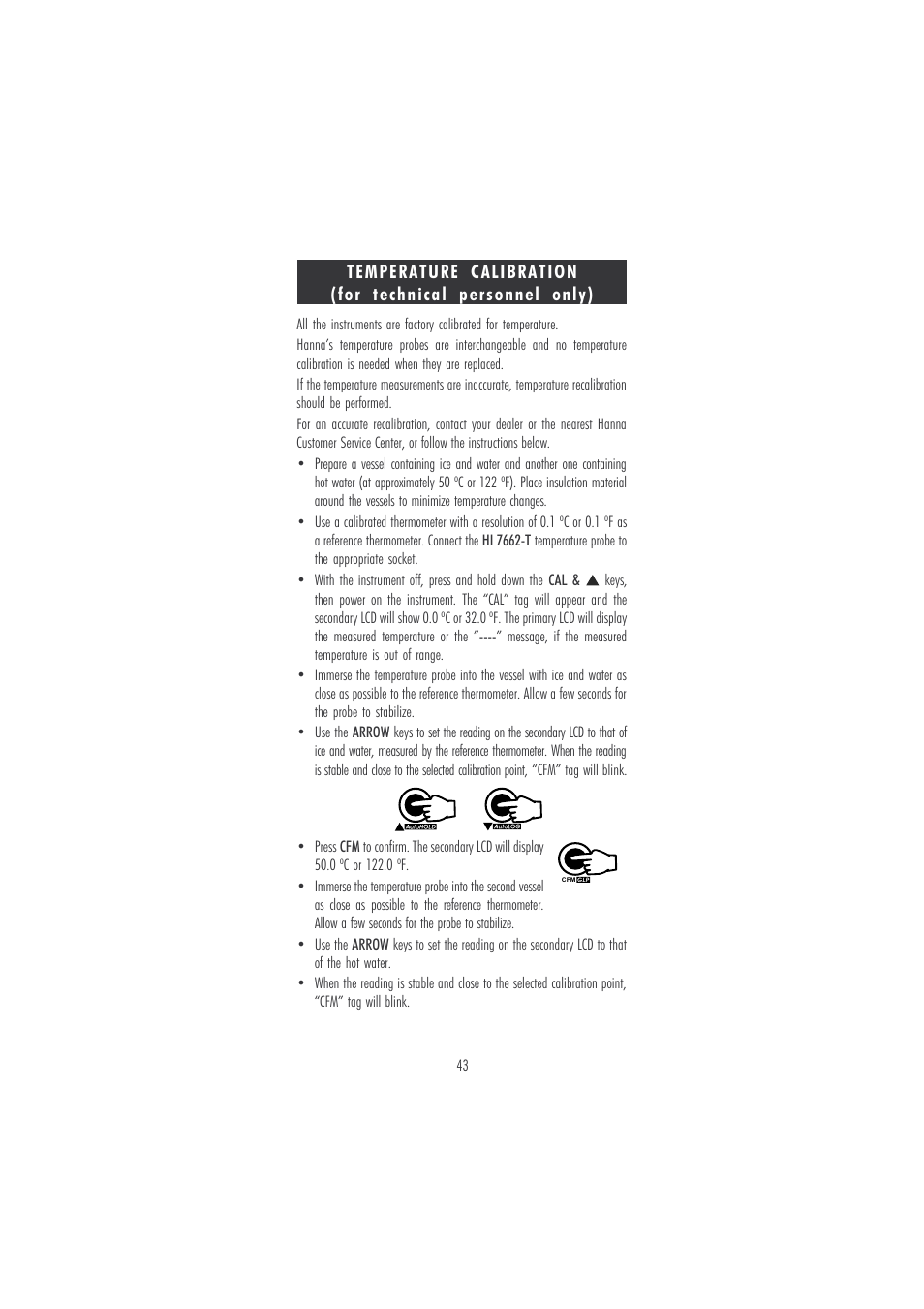 Hanna Instruments HI 121 User Manual | Page 43 / 60