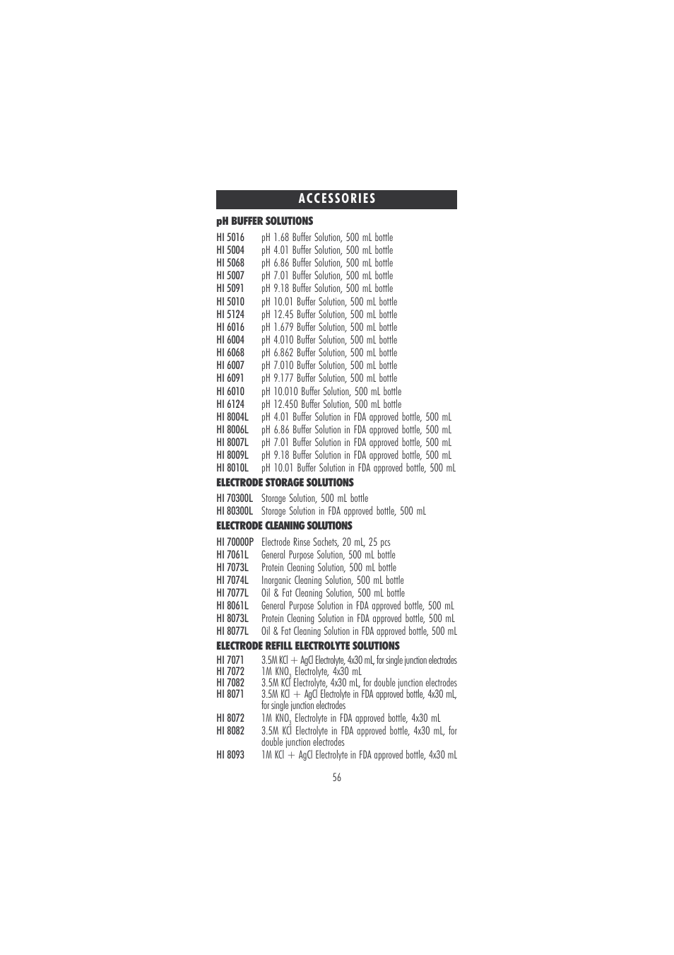 Hanna Instruments HI 121 User Manual | Page 56 / 60