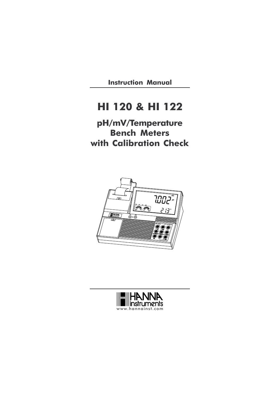 Hanna Instruments HI 120 User Manual | 56 pages