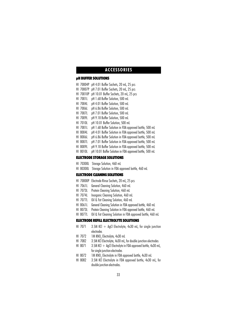 Hanna Instruments HI 110 User Manual | Page 33 / 40