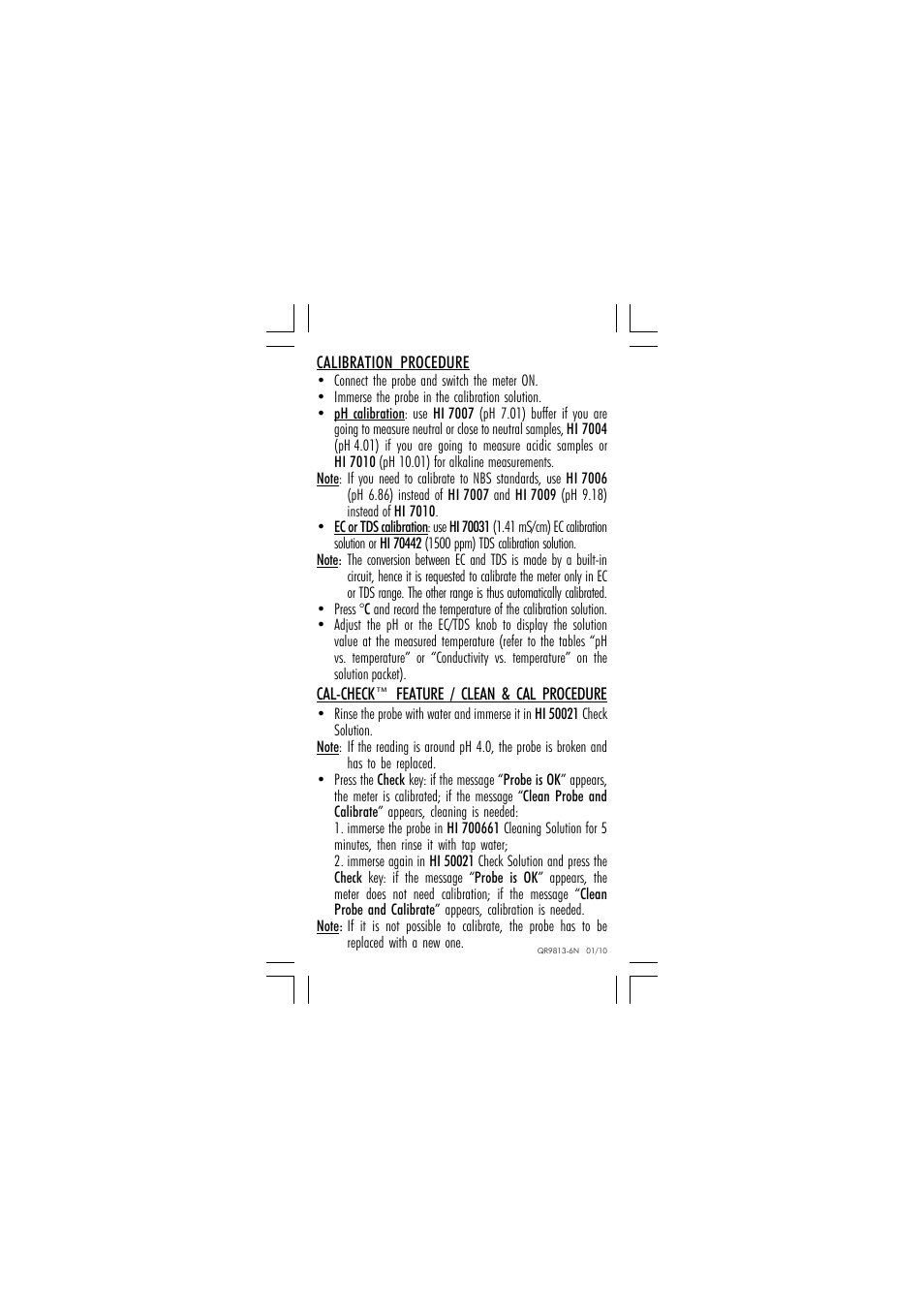 Hanna Instruments HI 9813-6N User Manual | Page 2 / 2