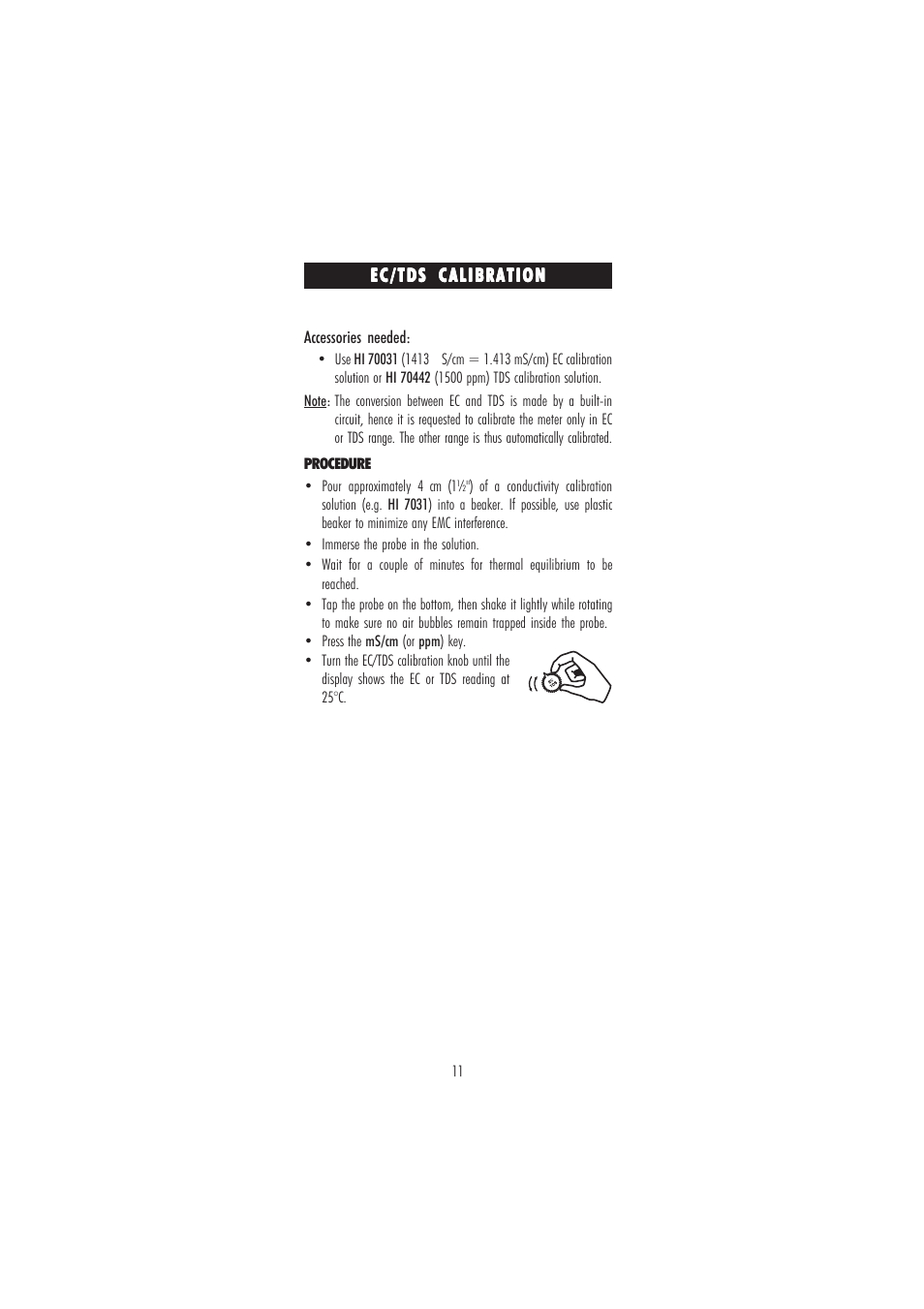 Hanna Instruments HI 9813-5 User Manual | Page 11 / 16