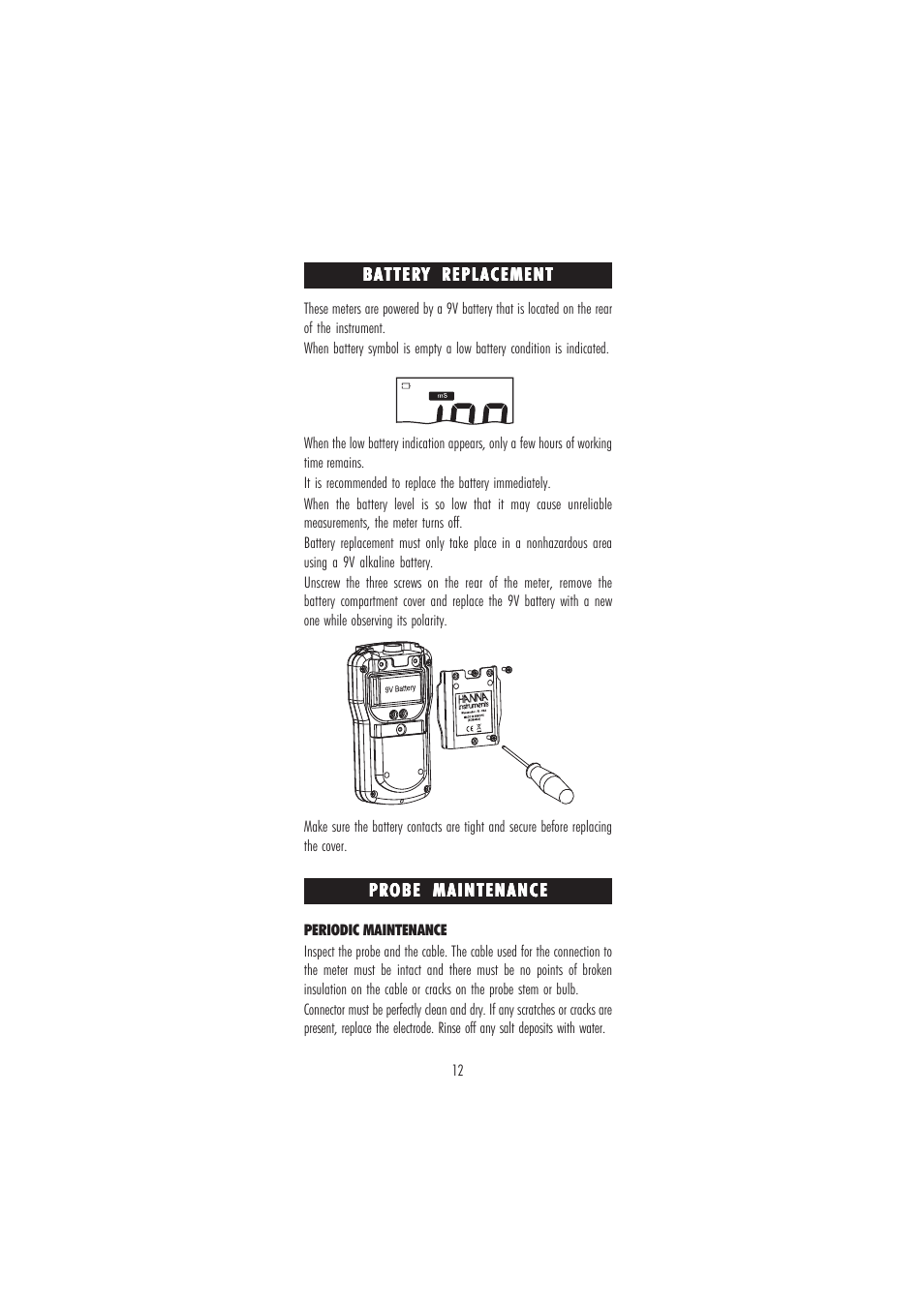 Hanna Instruments HI 9813-5 User Manual | Page 12 / 16