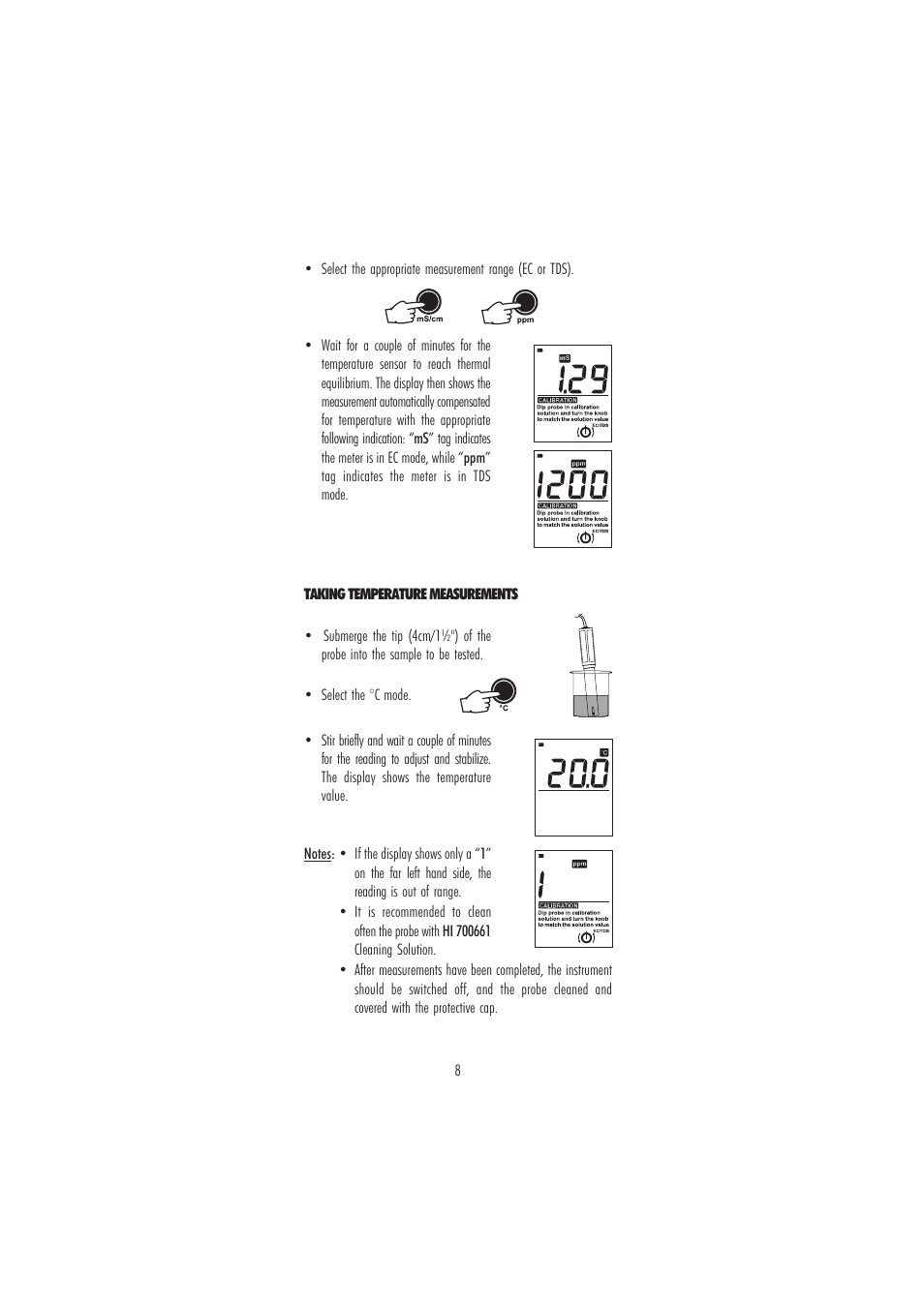 Hanna Instruments HI 9813-5 User Manual | Page 8 / 16