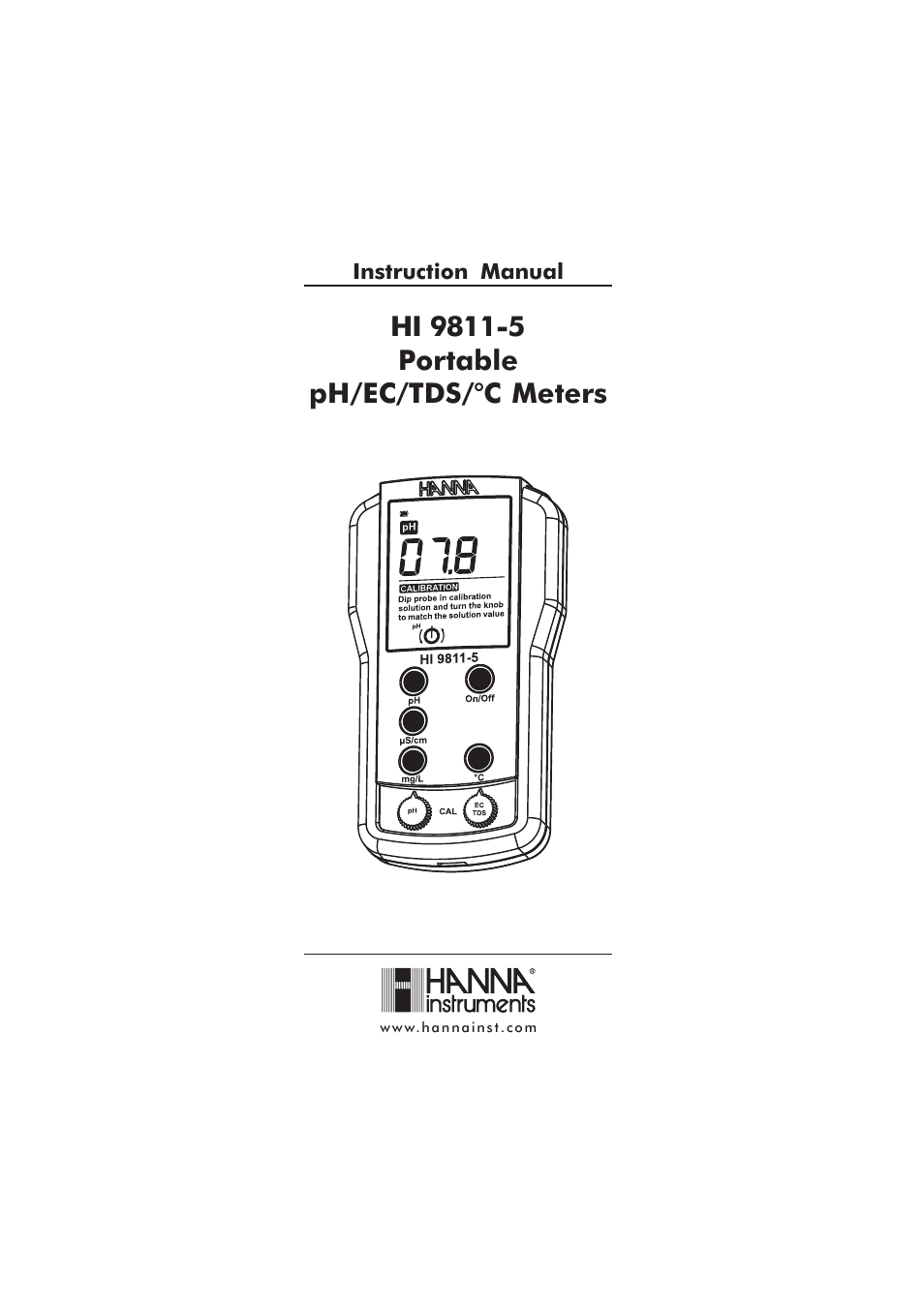 Hanna Instruments HI 9811-5 User Manual | 16 pages