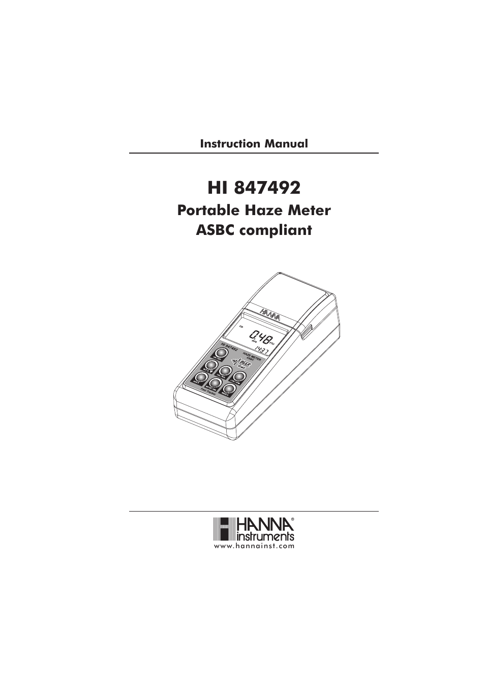 Hanna Instruments HI847492 User Manual | 28 pages