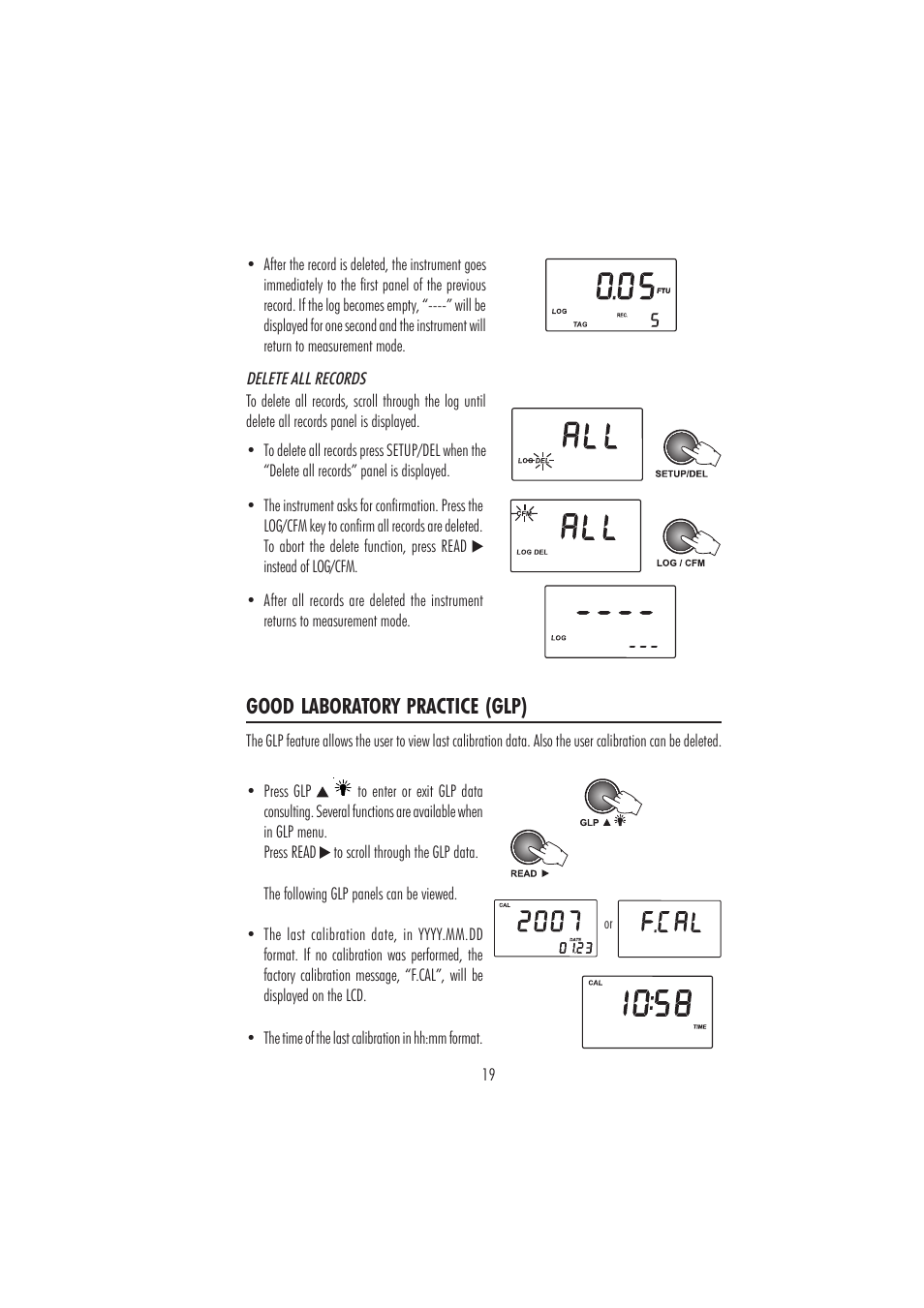 Good laboratory practice (glp) | Hanna Instruments HI847492 User Manual | Page 19 / 28