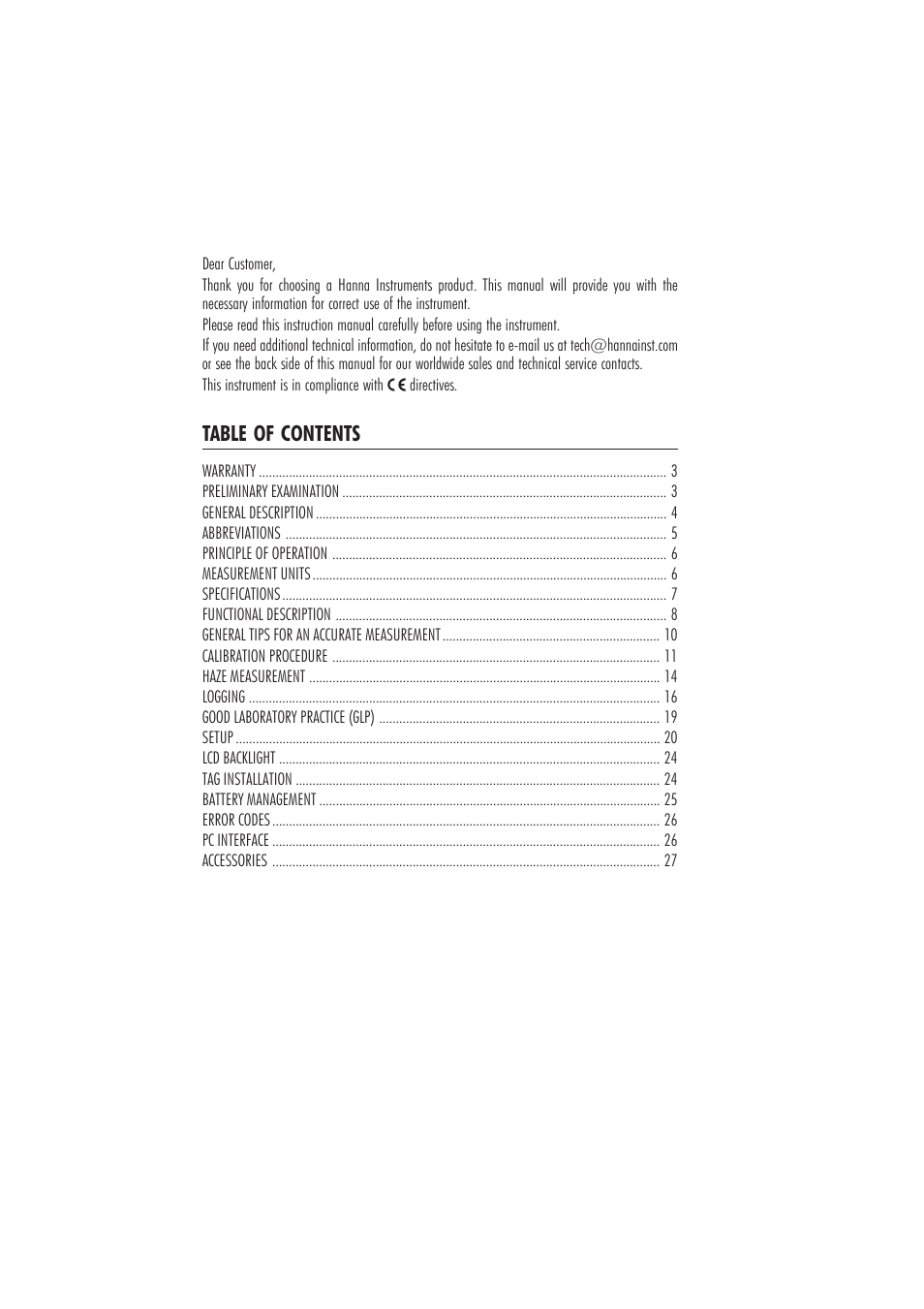 Hanna Instruments HI847492 User Manual | Page 2 / 28