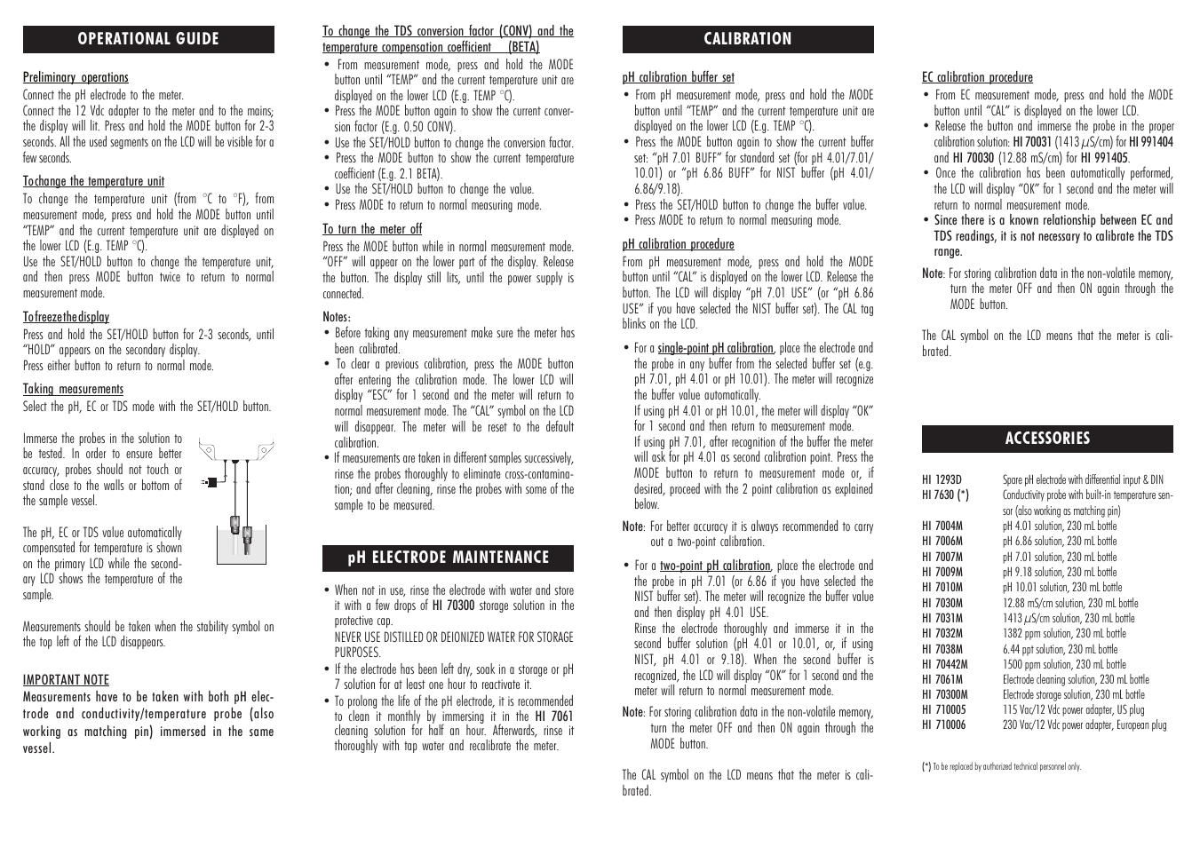 Hanna Instruments HI 991404-01 User Manual | Page 2 / 2