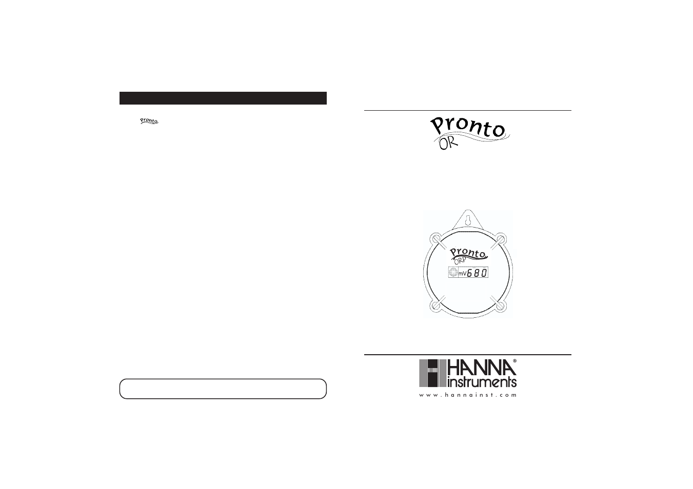 Hanna Instruments HI 982401 User Manual | 4 pages