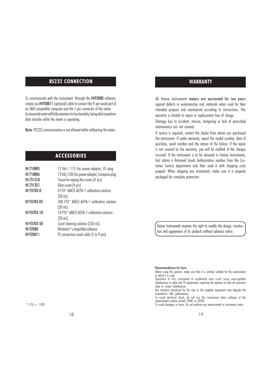 Hanna Instruments LP 2000-11 User Manual | Page 10 / 11