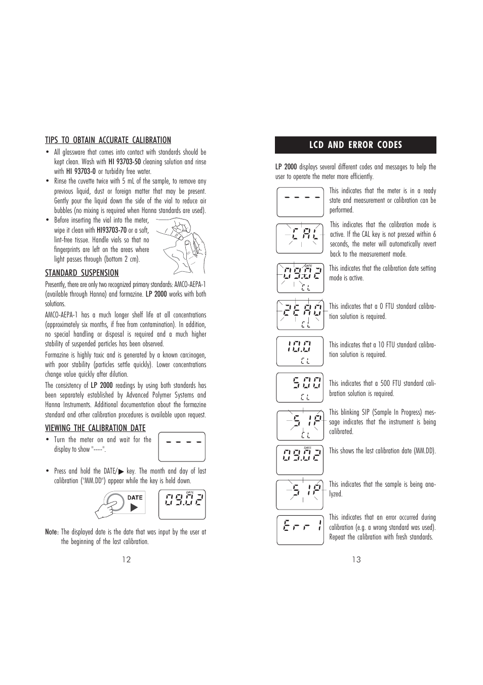 Hanna Instruments LP 2000 User Manual | Page 7 / 9