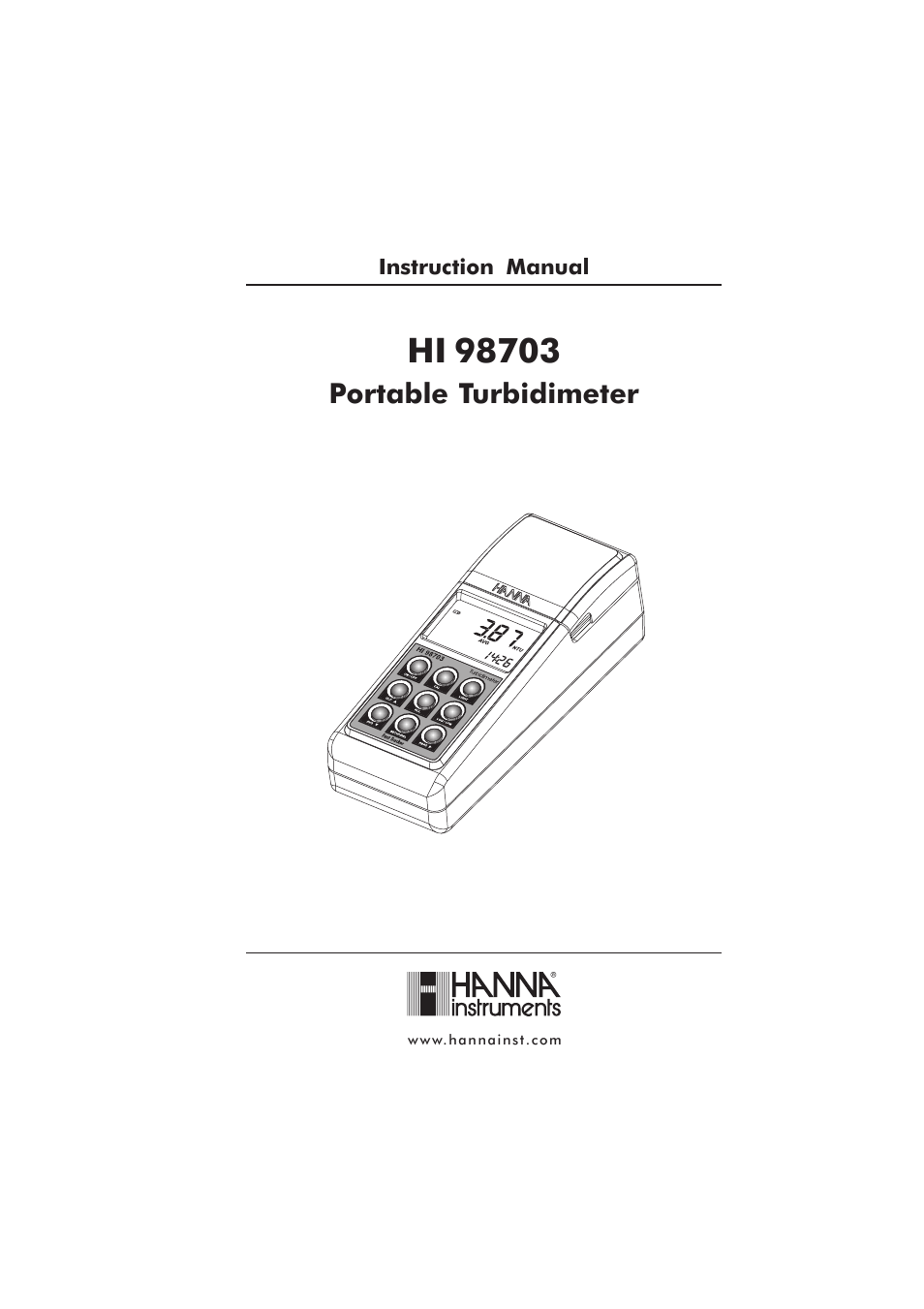 Hanna Instruments HI 98703 User Manual | 40 pages