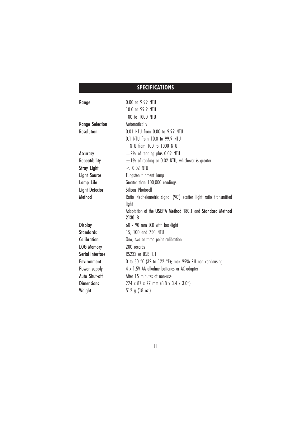 Hanna Instruments HI 98703 User Manual | Page 11 / 40