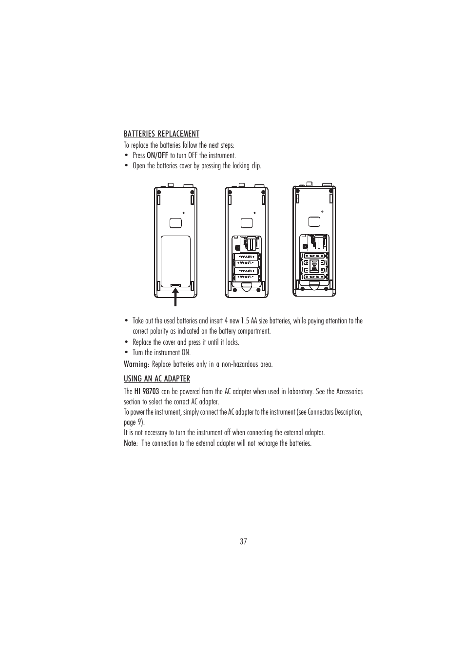 Hanna Instruments HI 98703 User Manual | Page 37 / 40
