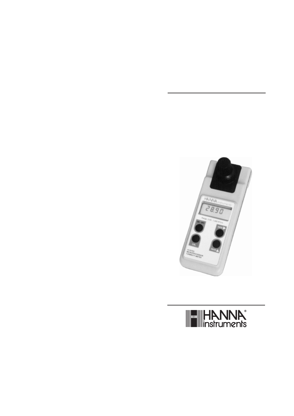 Hanna Instruments HI 93703 User Manual | 13 pages