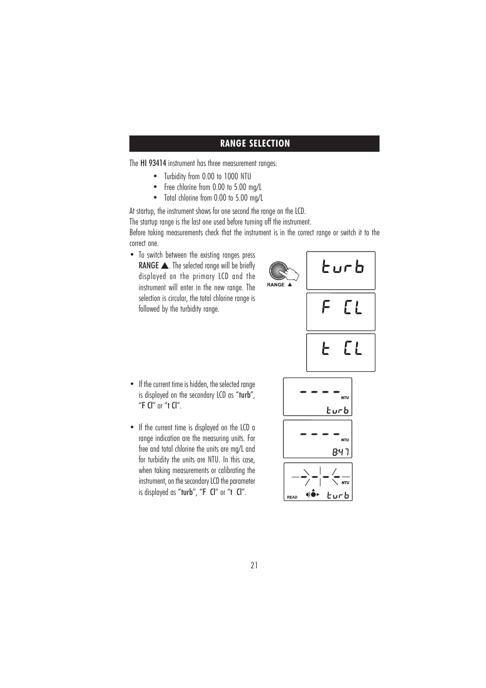 Hanna Instruments HI 93414 User Manual | Page 21 / 52