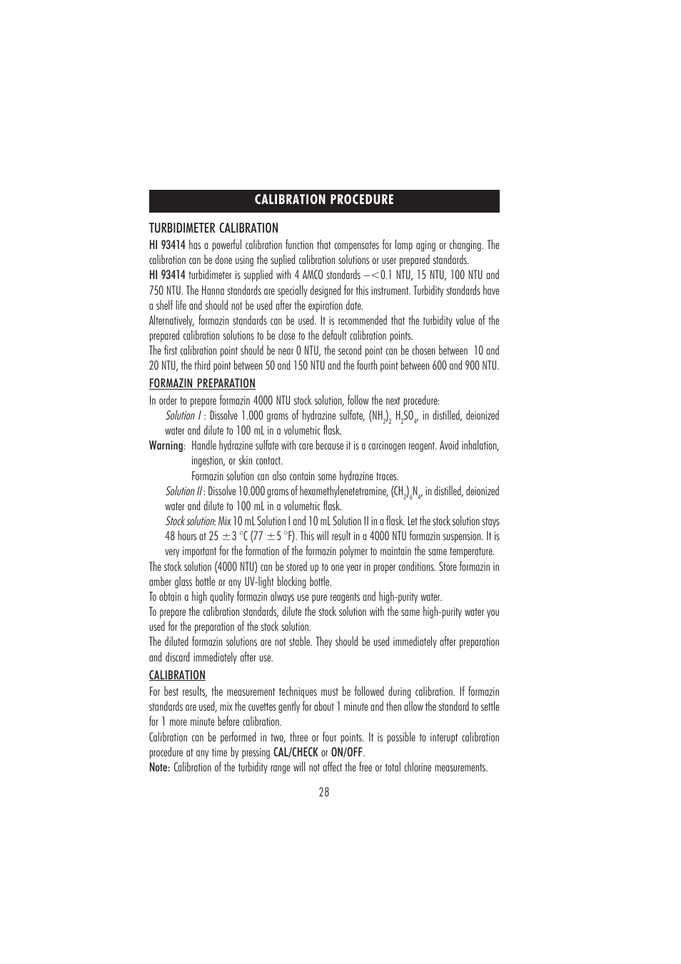 Hanna Instruments HI 93414 User Manual | Page 28 / 52