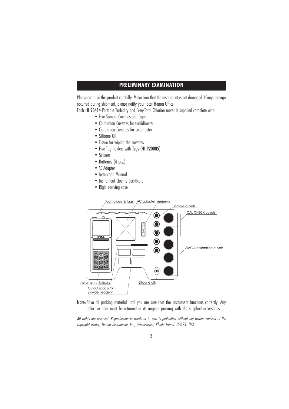 Hanna Instruments HI 93414 User Manual | Page 3 / 52