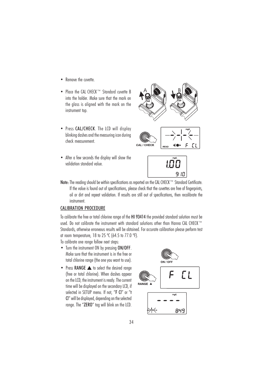 Hanna Instruments HI 93414 User Manual | Page 34 / 52