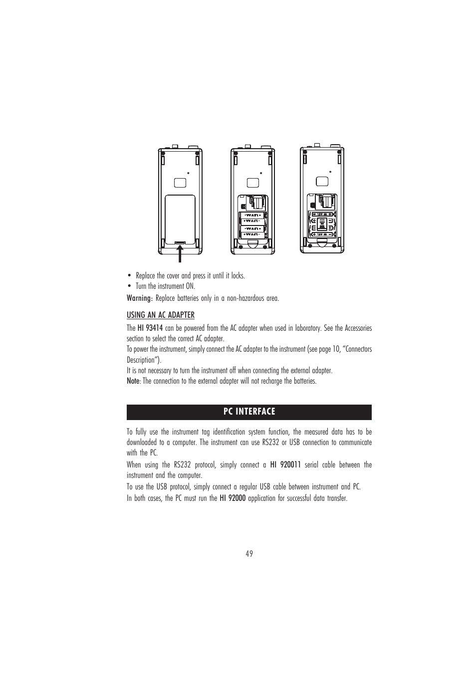 Hanna Instruments HI 93414 User Manual | Page 49 / 52