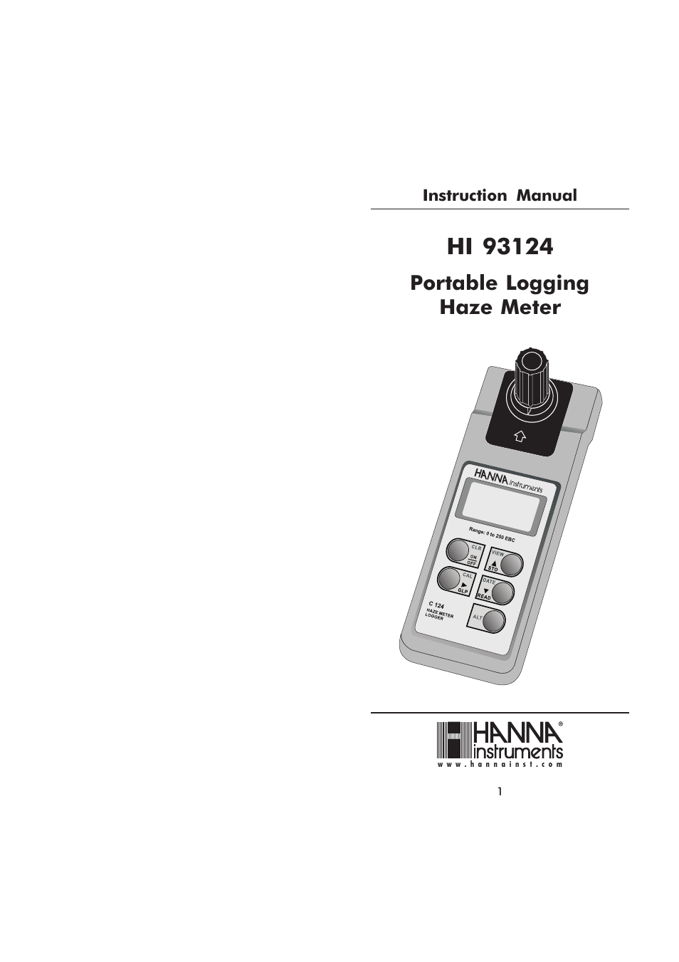 Hanna Instruments HI 93124 User Manual | 9 pages