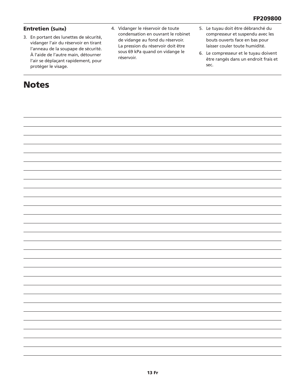 Campbell Hausfeld FP209800 User Manual | Page 13 / 24
