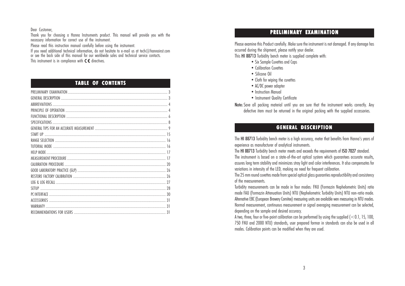 Hanna Instruments HI 88713 User Manual | Page 2 / 17