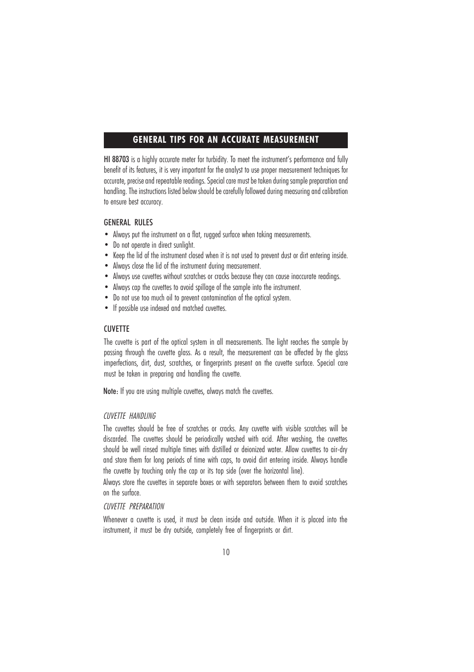 Hanna Instruments HI 88703 User Manual | Page 10 / 32