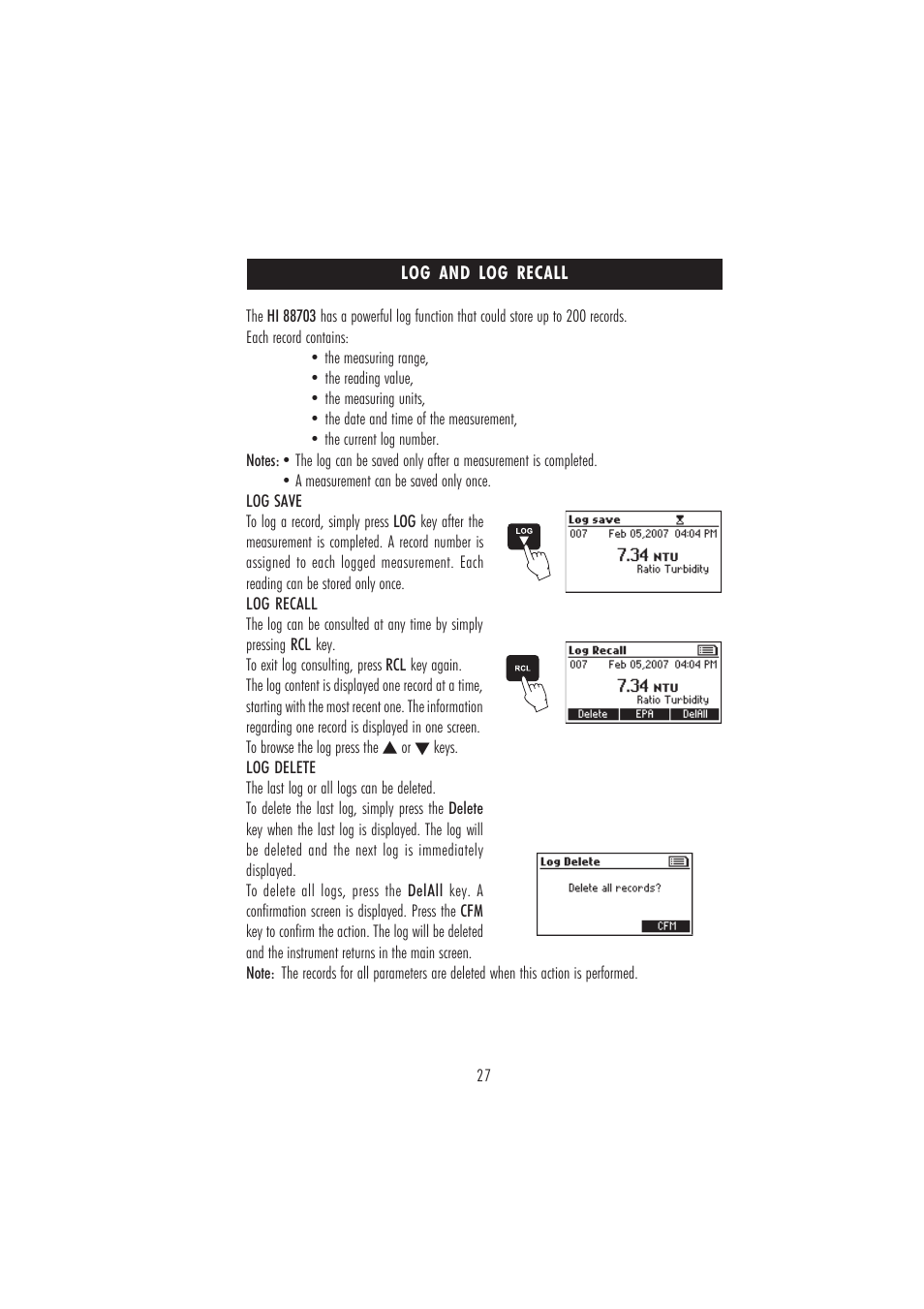 Hanna Instruments HI 88703 User Manual | Page 27 / 32