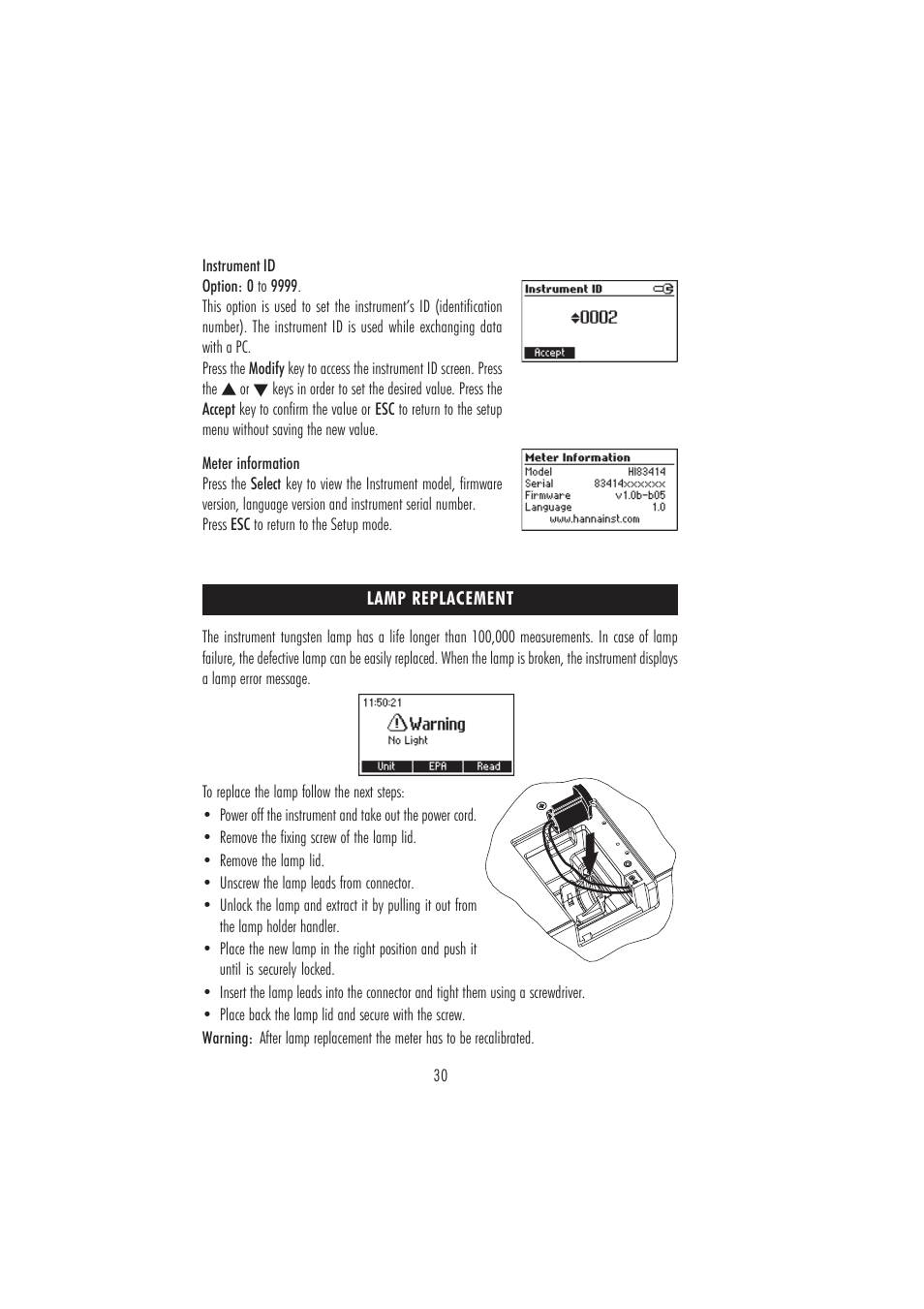 Hanna Instruments HI 88703 User Manual | Page 30 / 32