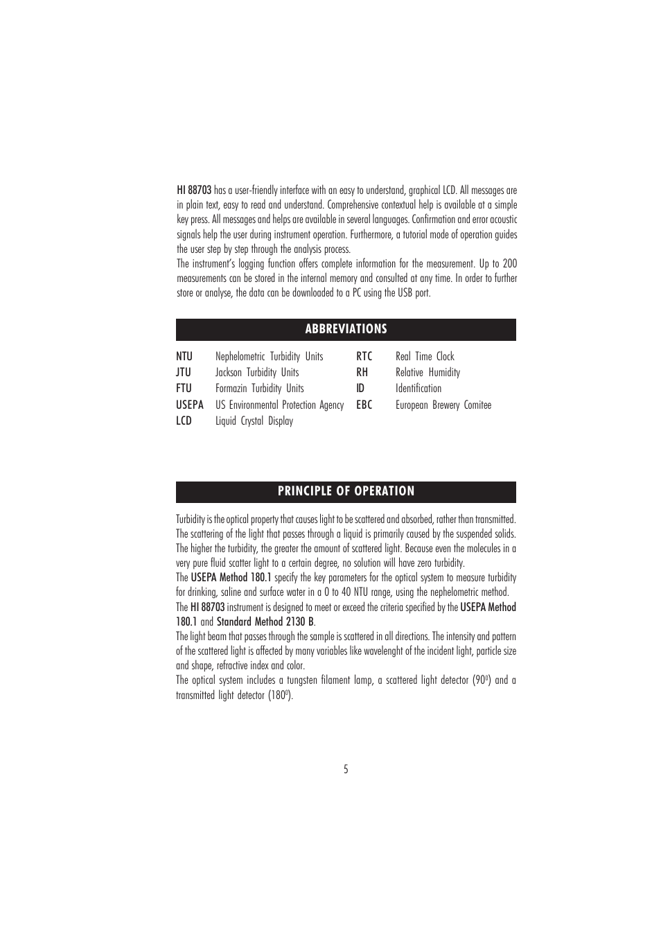 Hanna Instruments HI 88703 User Manual | Page 5 / 32