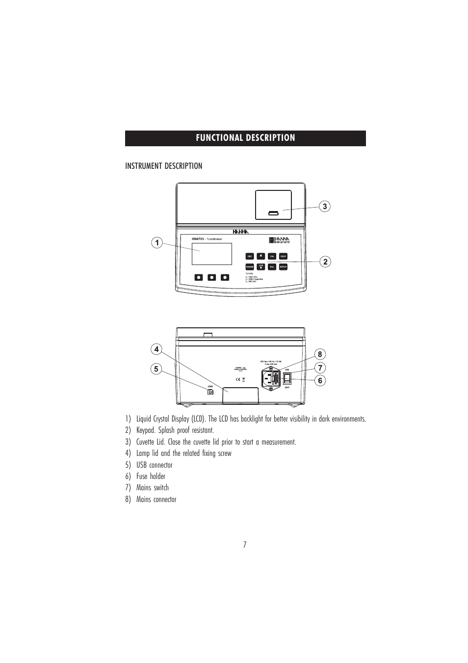 Hanna Instruments HI 88703 User Manual | Page 7 / 32