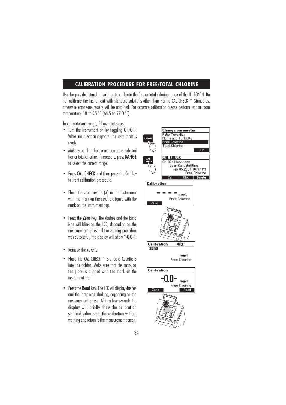 Hanna Instruments HI 83414 User Manual | Page 34 / 44