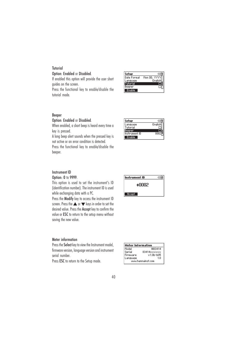 Hanna Instruments HI 83414 User Manual | Page 40 / 44