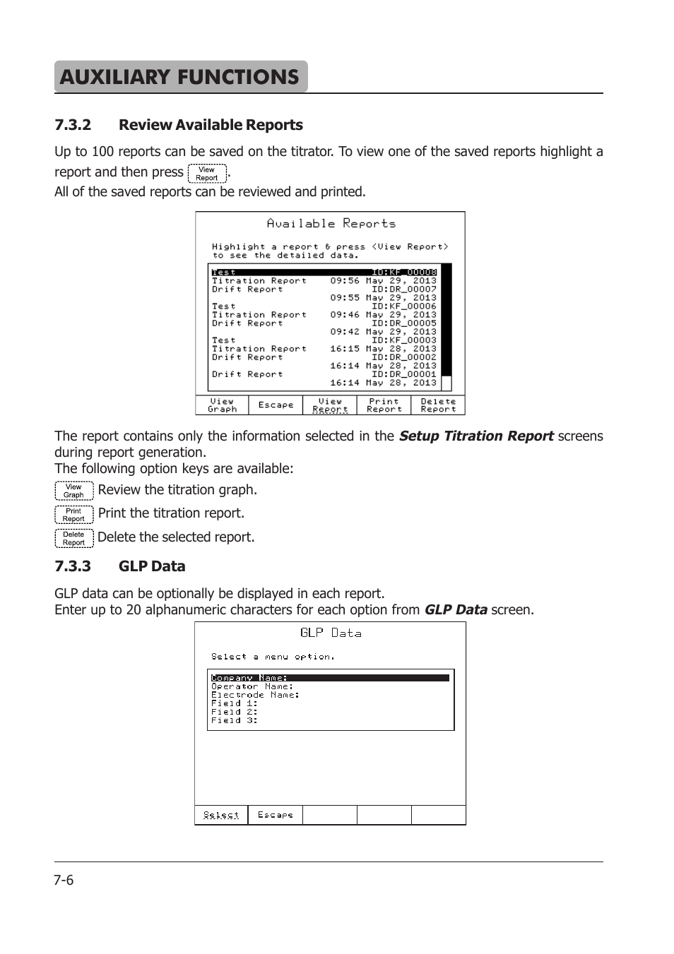 Auxiliary functions | Hanna Instruments HI 904 User Manual | Page 100 / 180